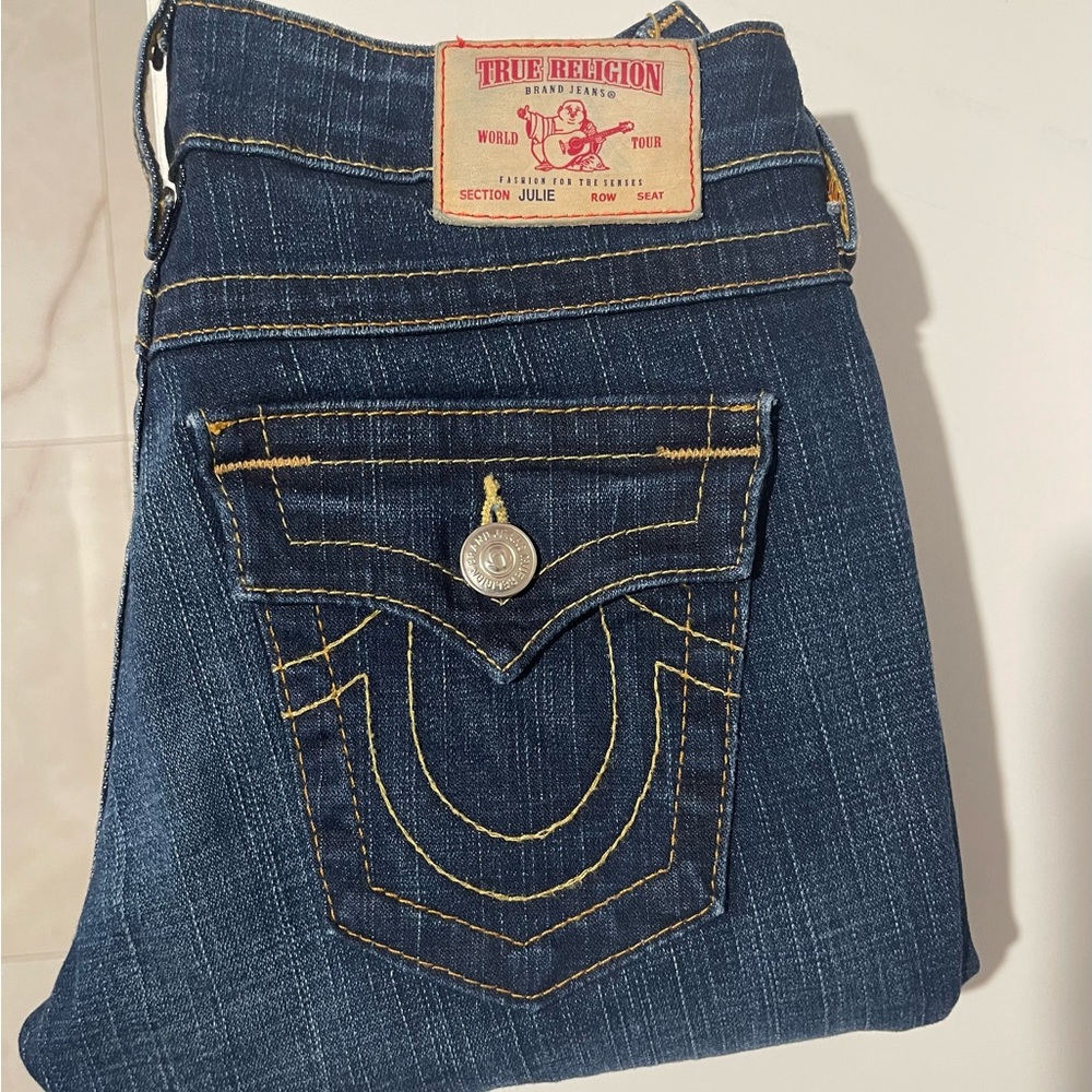 True Religion Women's Dark Indigo Bootcut Jeans